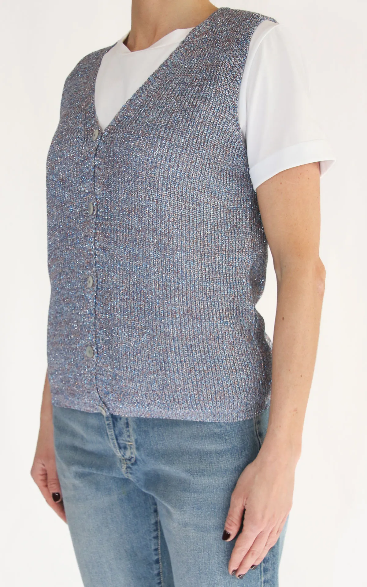 Off-on – Gilet lurex – Jeans
