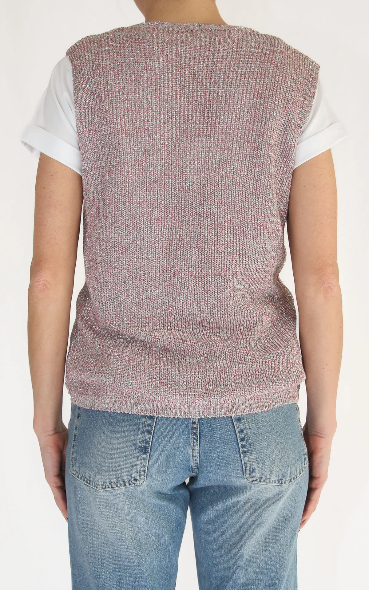 Off-on – Gilet lurex – Rosa