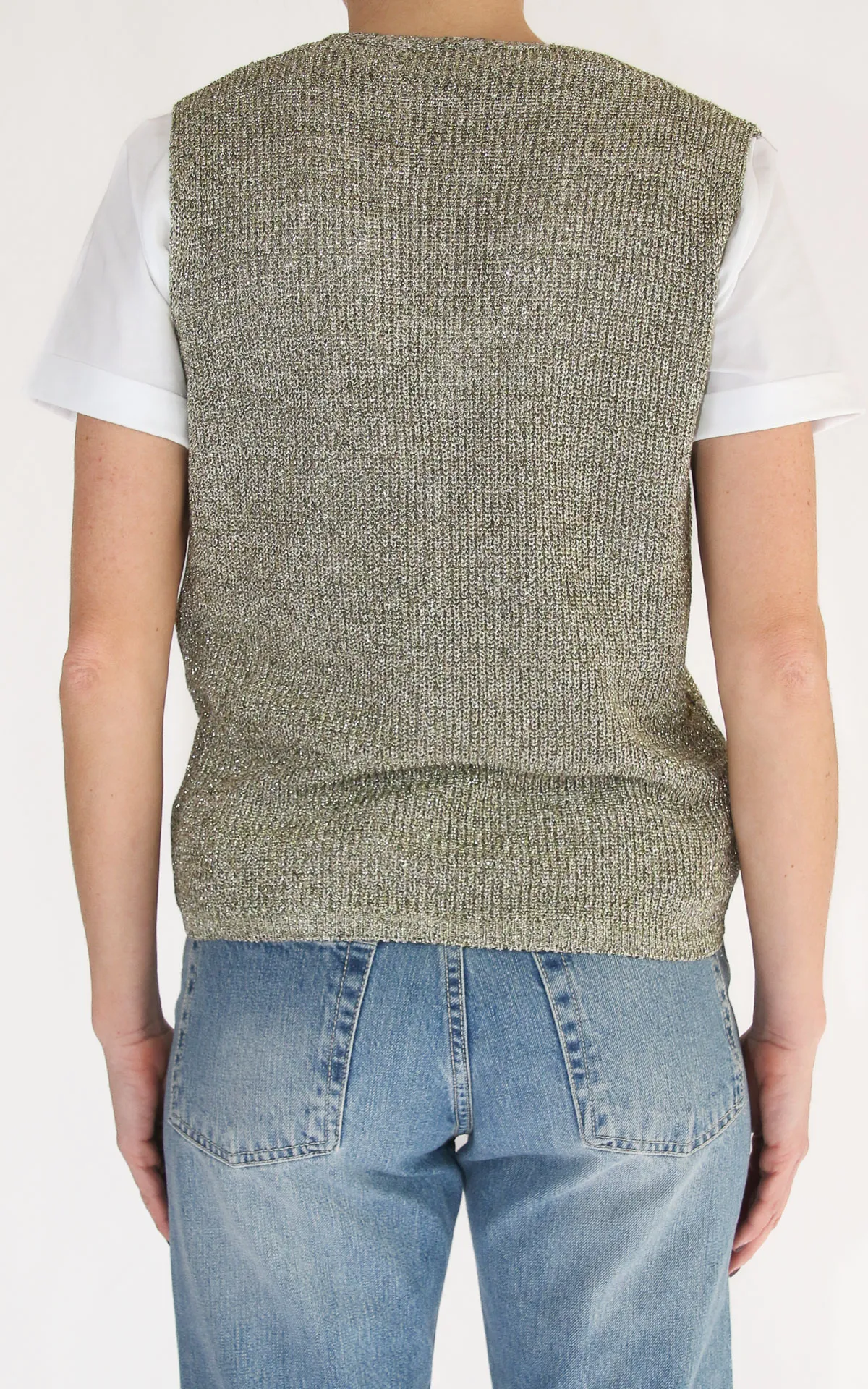 Off-on – Gilet lurex – Verde