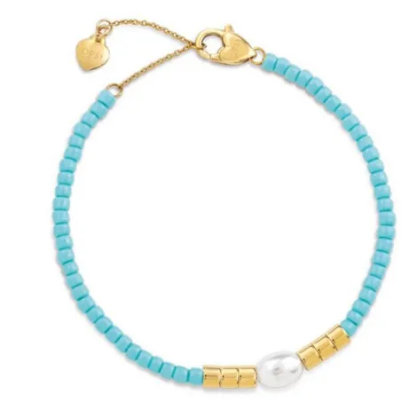 OPS OBJECTS Bracciale donna in acciaio con perline Ops Grains
