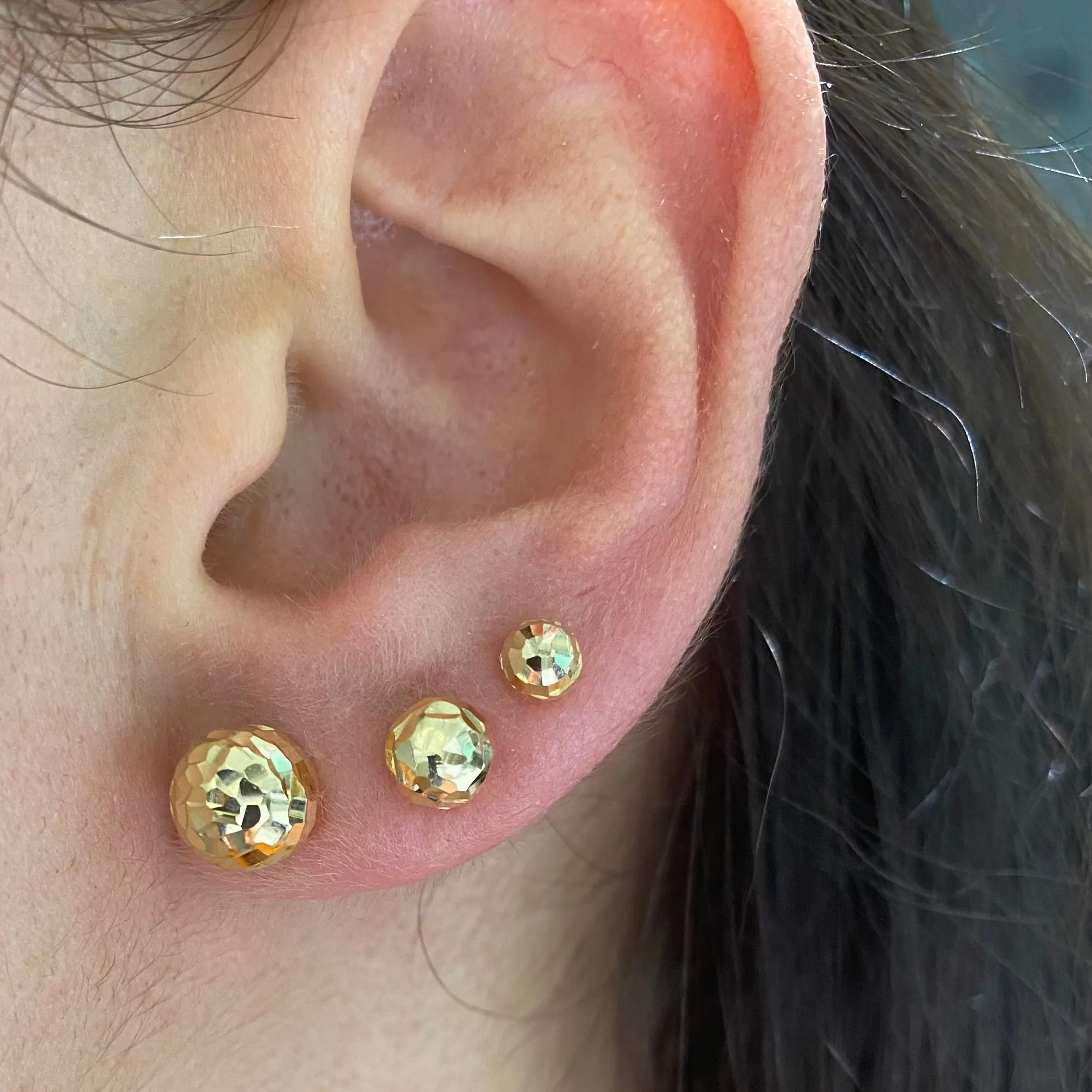 ORECCHINI PALLINO DIAMANTATO