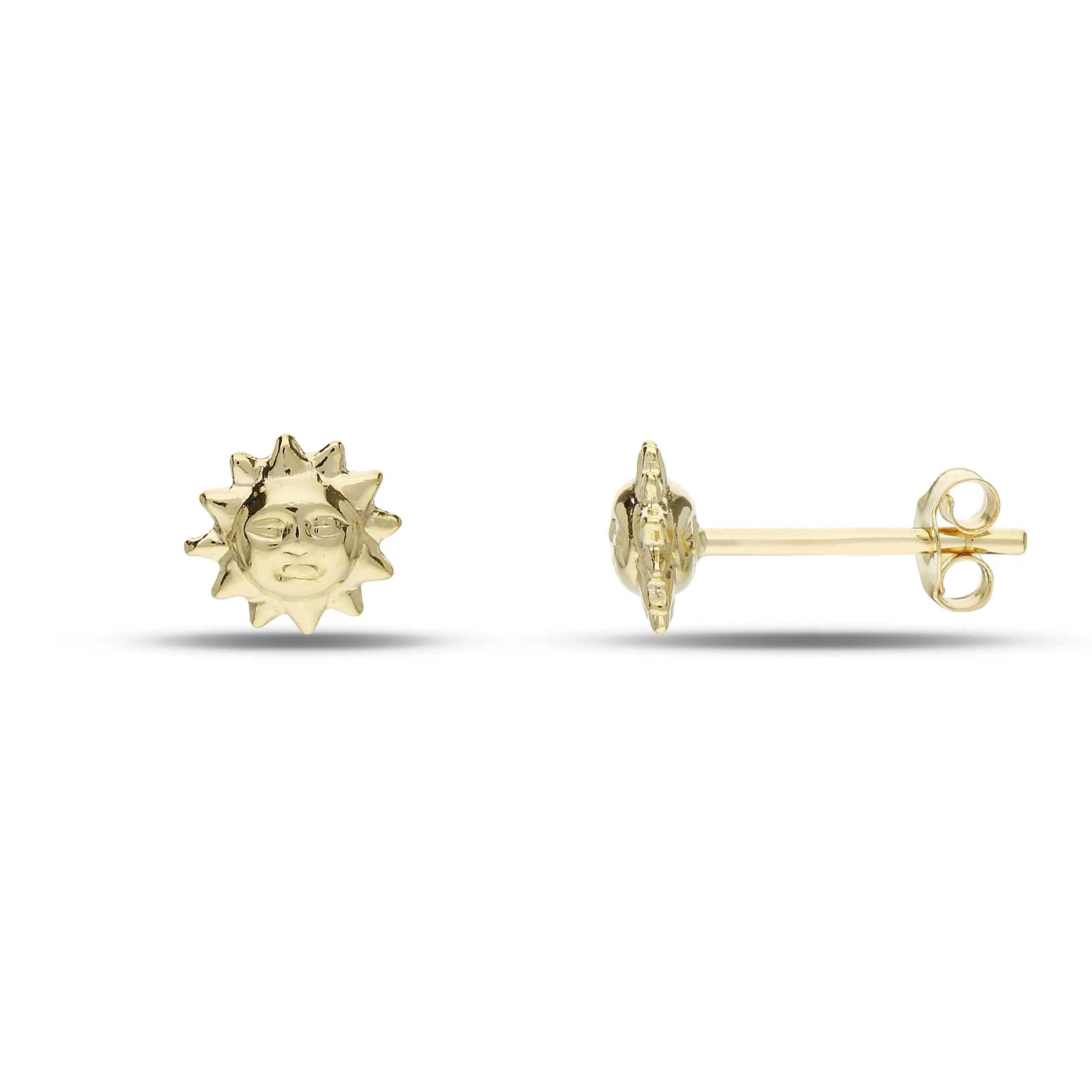 Orecchini sole a lobo 18kt