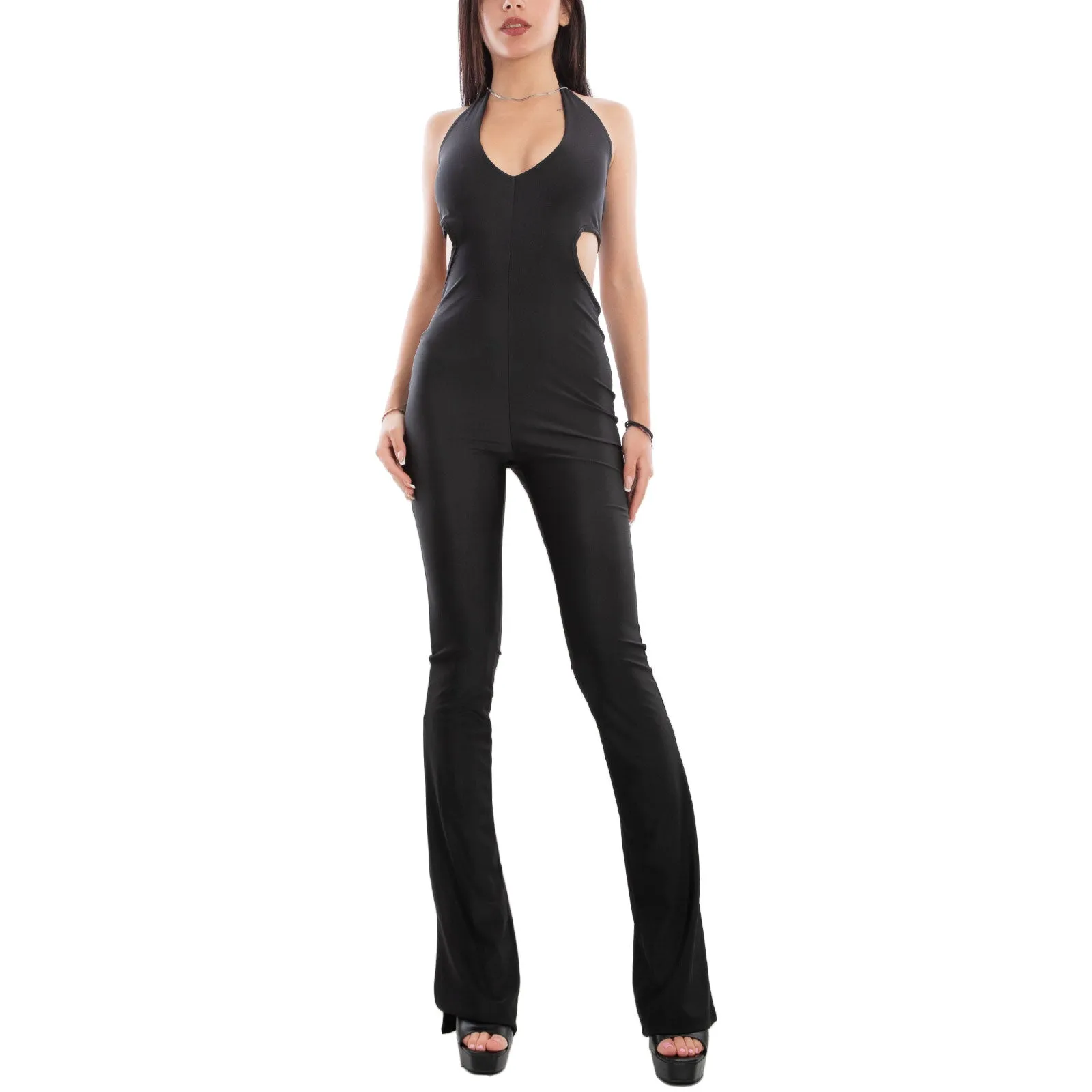 Overall Tuta Intera Donna Schiena Nuda Fi-23918