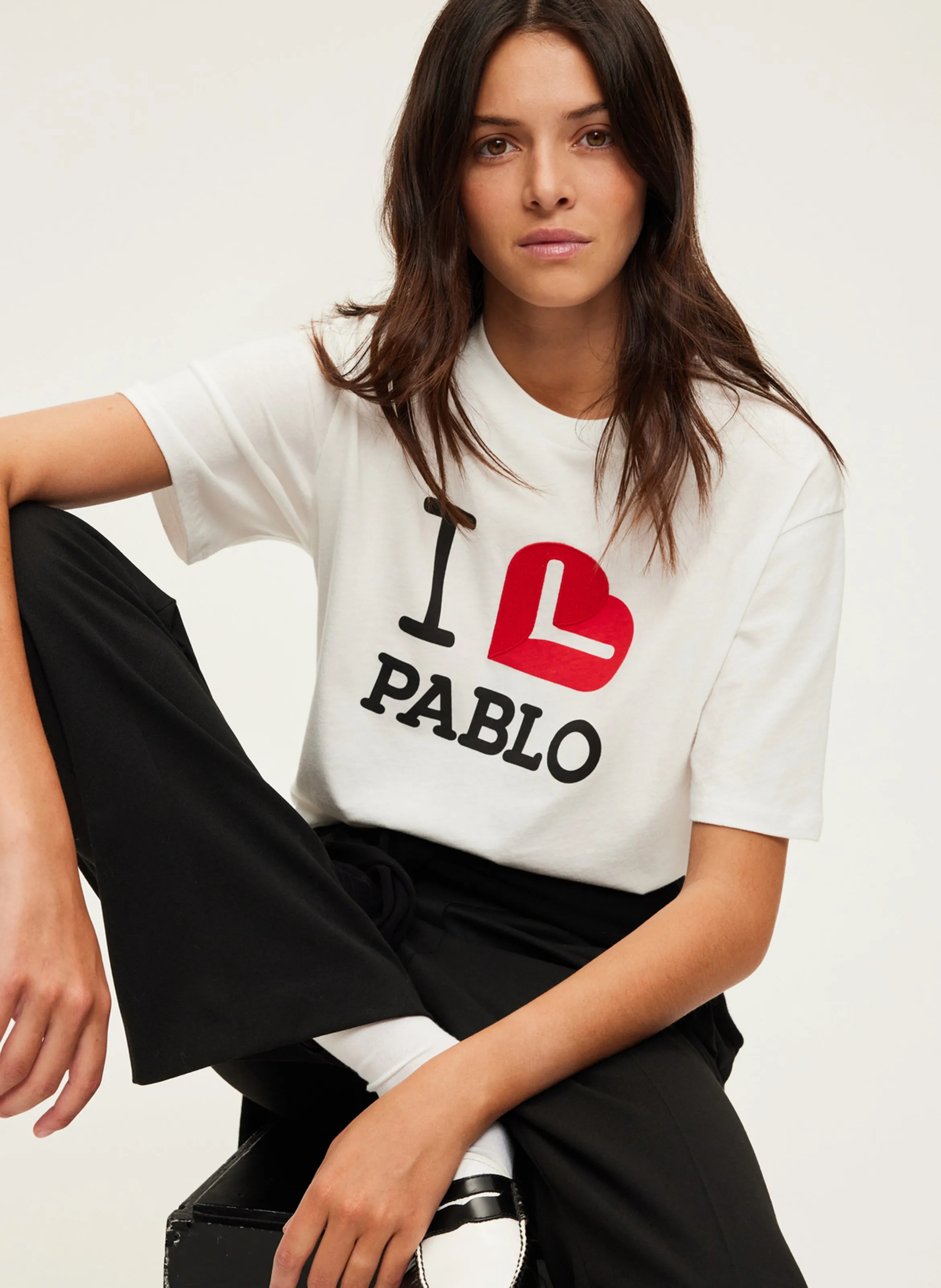  PABLO   ARLETTY - Abito corto collo classico con bottoni in cotone | Bianco