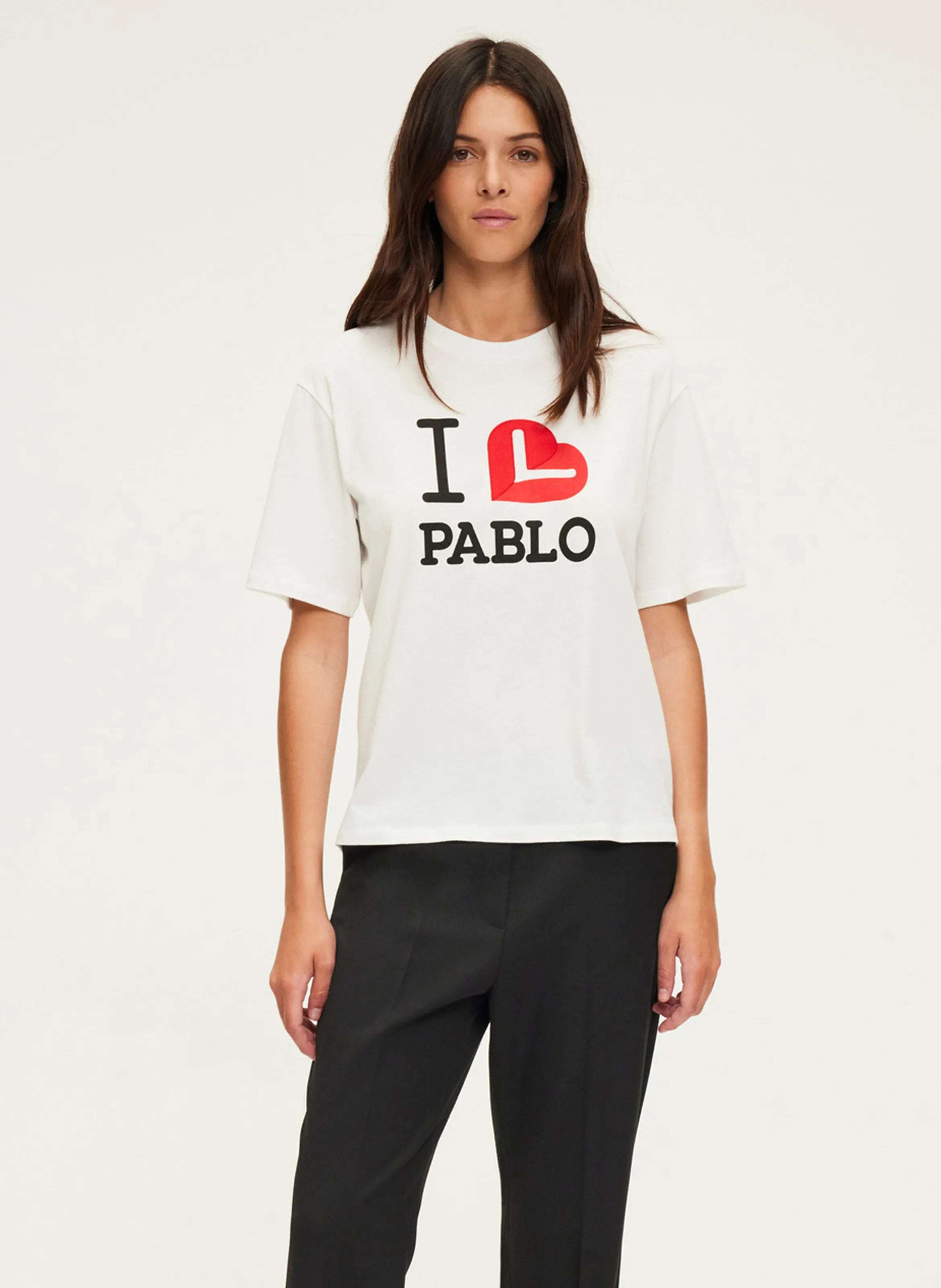  PABLO   ARLETTY - Abito corto collo classico con bottoni in cotone | Bianco