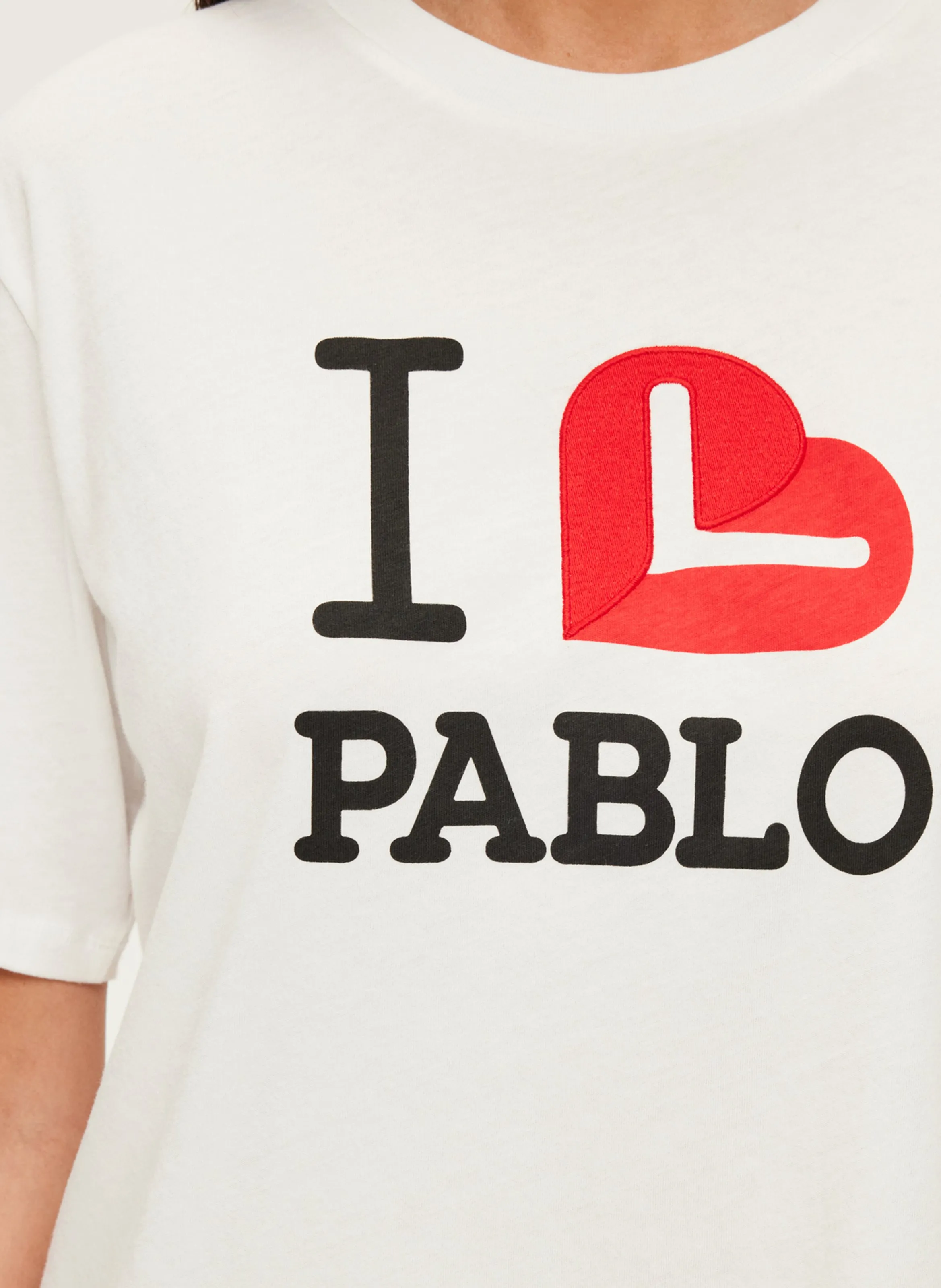  PABLO   ARLETTY - Abito corto collo classico con bottoni in cotone | Bianco