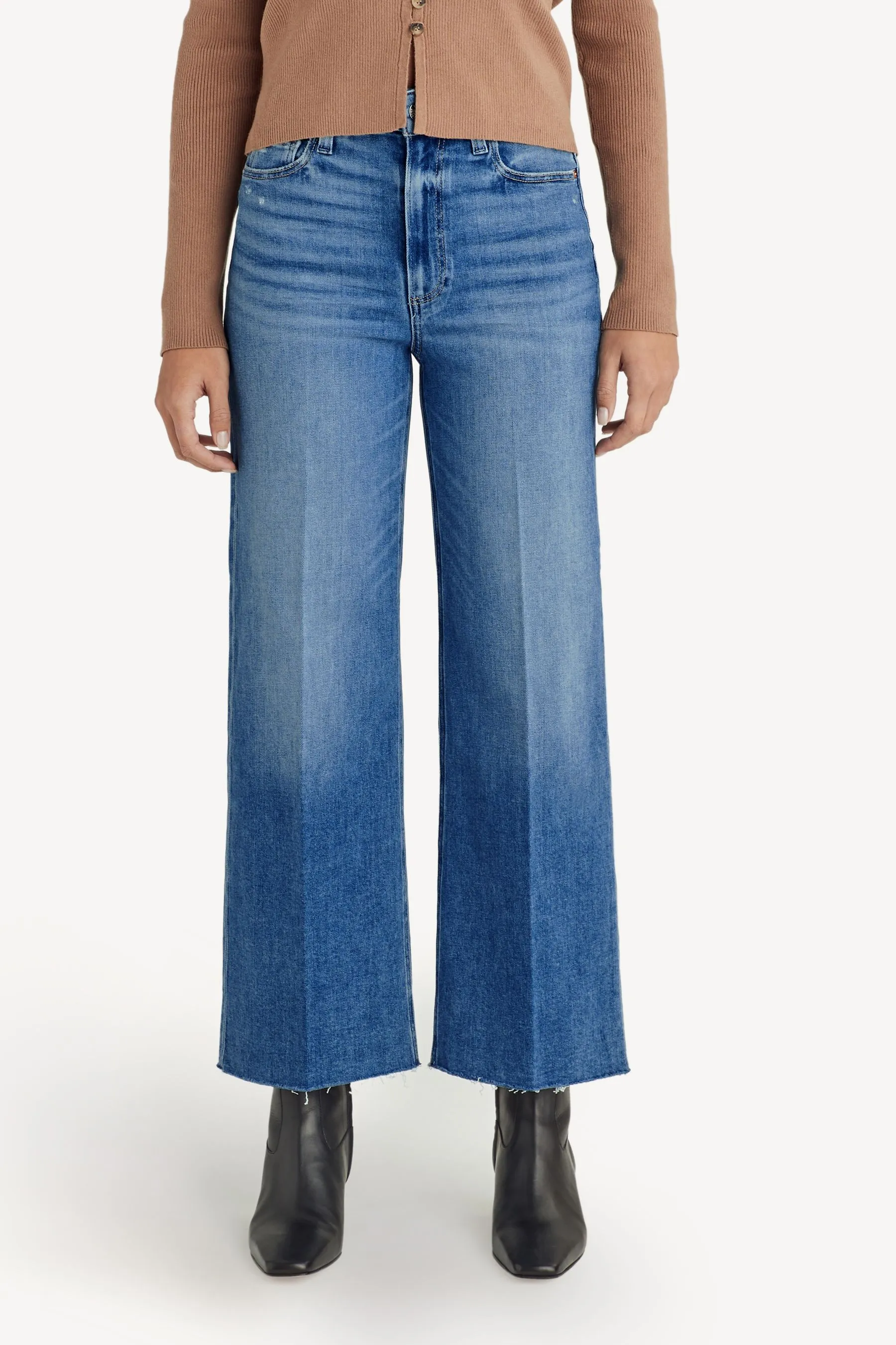 Paige - Anessa - Jeans a gamba larga a vita alta    