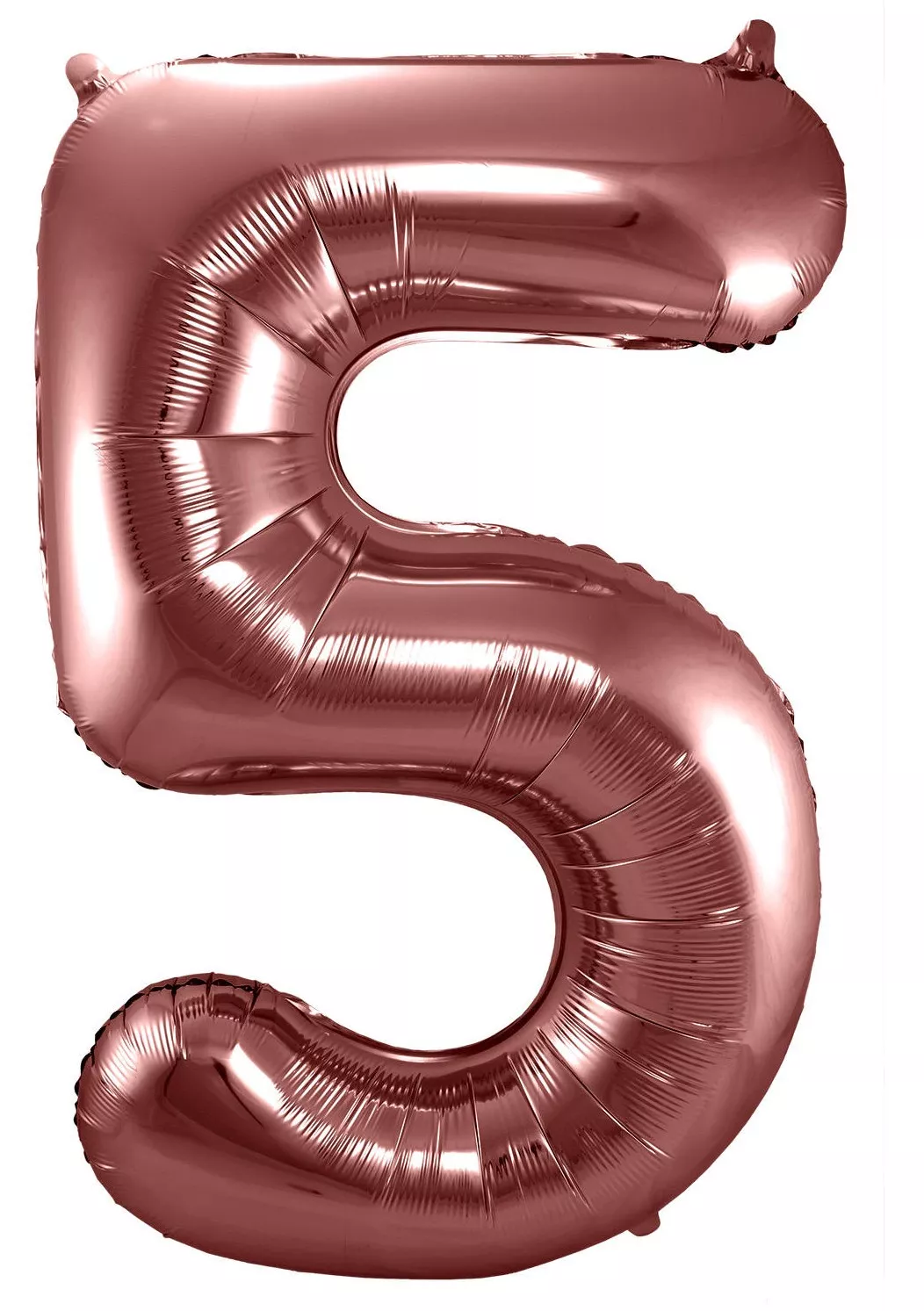 Palloncino numero 5 in metallo oro rosa 86cm