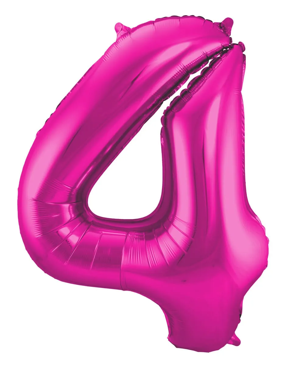Palloncino stagnola numero 4 rosa