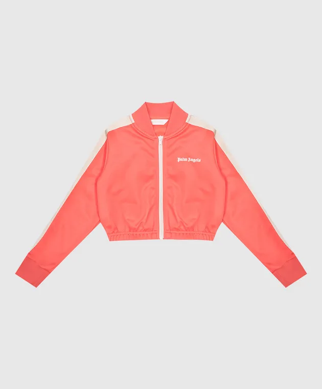 Palm Angels Bomber arancione da bambino con logo PGBD004S24FAB002412
