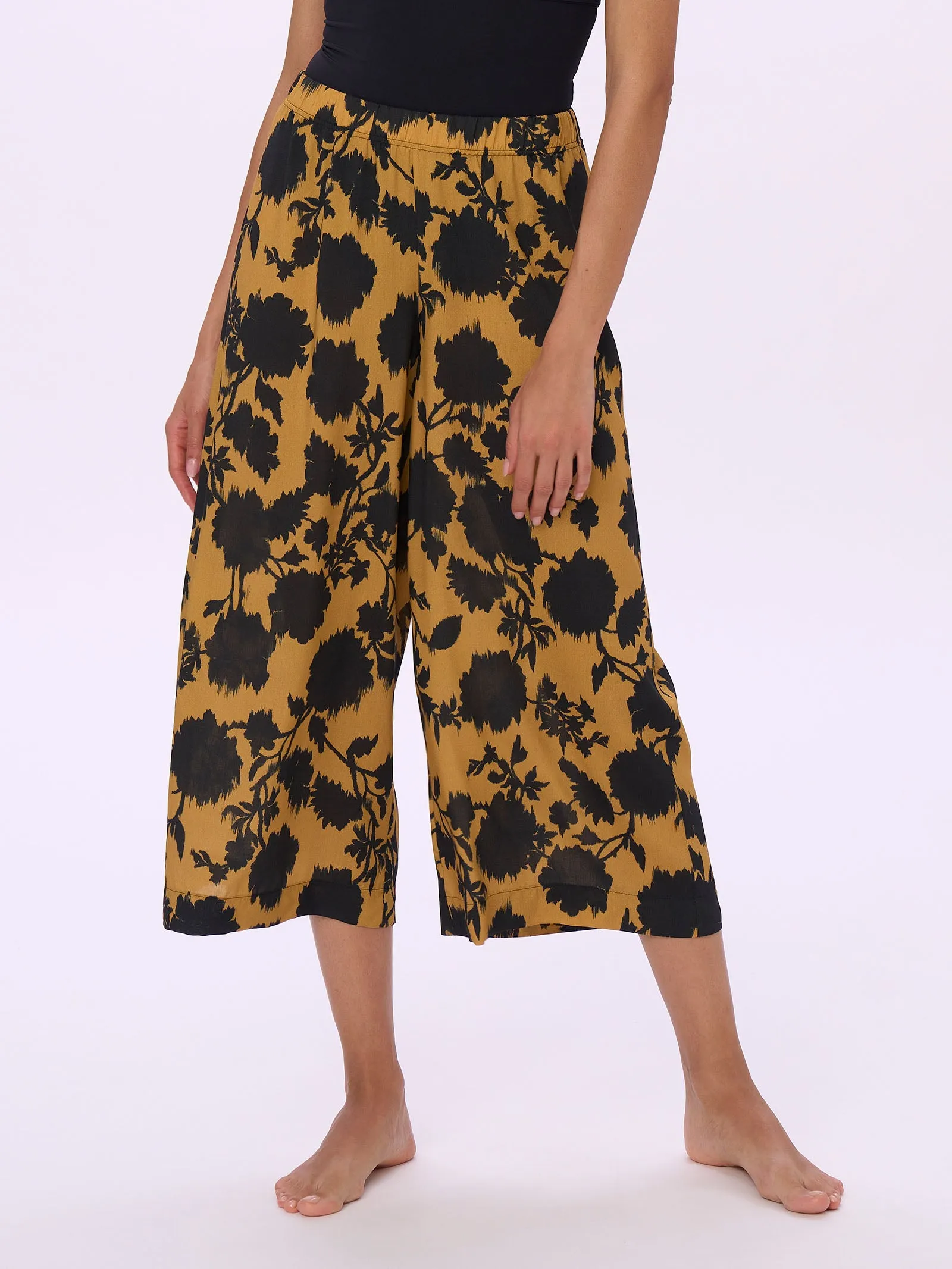 Pantalone Cropped in Viscosa Summer - Fant. Nugget Gold