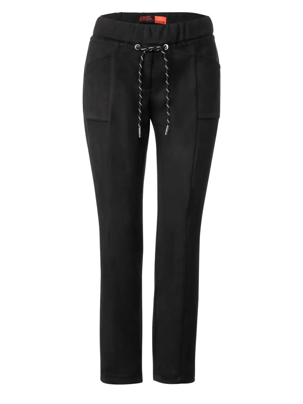 Pantalone Donna in velluto ecopelle Nero