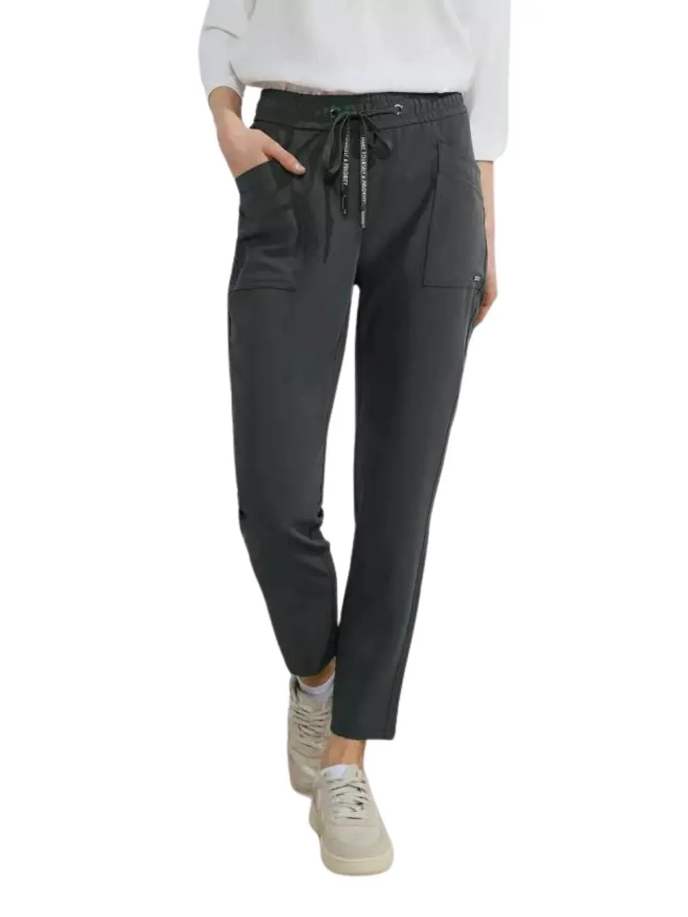 Pantalone Donna kaki con tasche laterali