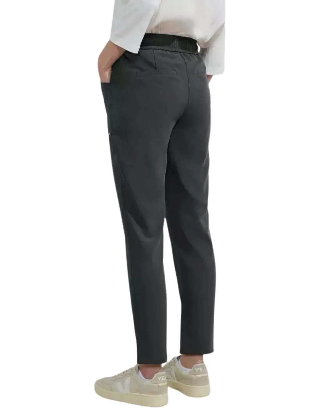 Pantalone Donna kaki con tasche laterali