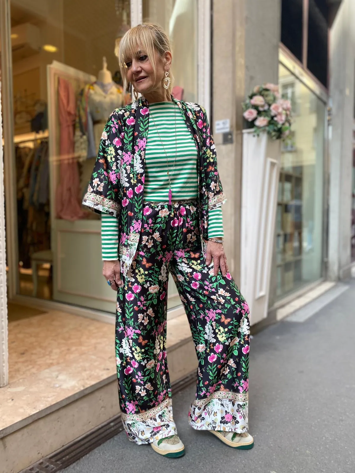 Pantalone Flora Nero