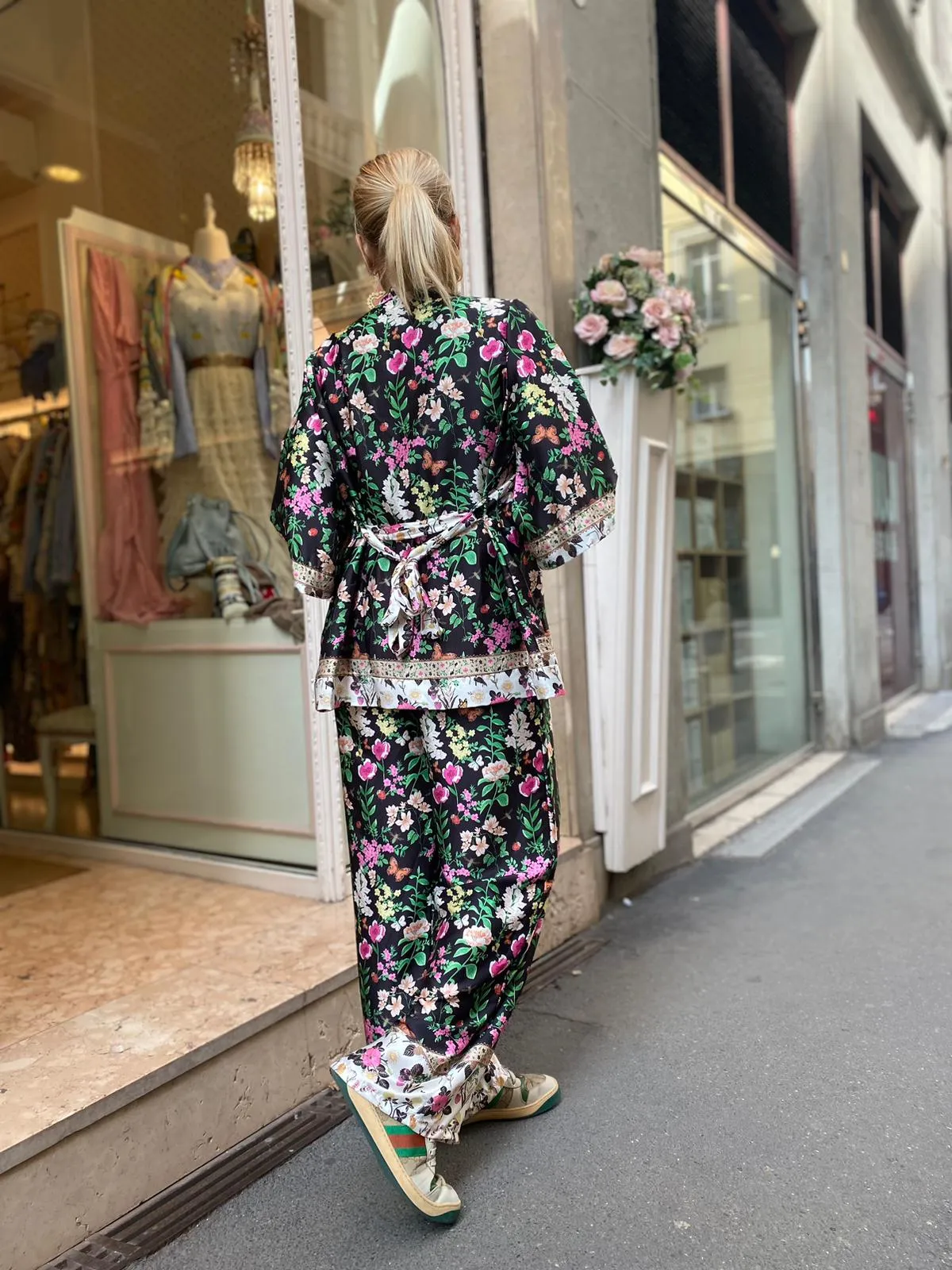 Pantalone Flora Nero