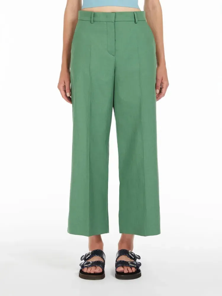 Pantalone Largo Weekend Max Mara Verde da Donna