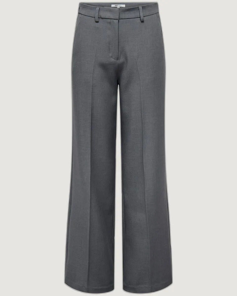 Pantaloni a palazzo Only Onlhelene Hw Mel Str Cc Tlr Grigio