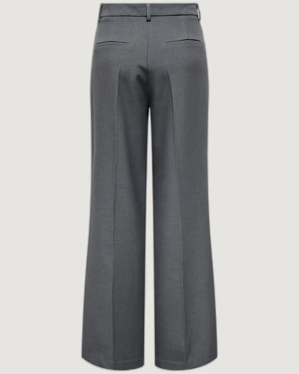 Pantaloni a palazzo Only Onlhelene Hw Mel Str Cc Tlr Grigio
