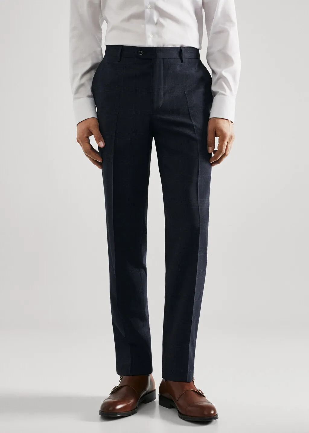 Pantaloni completo slim fit lana vergine