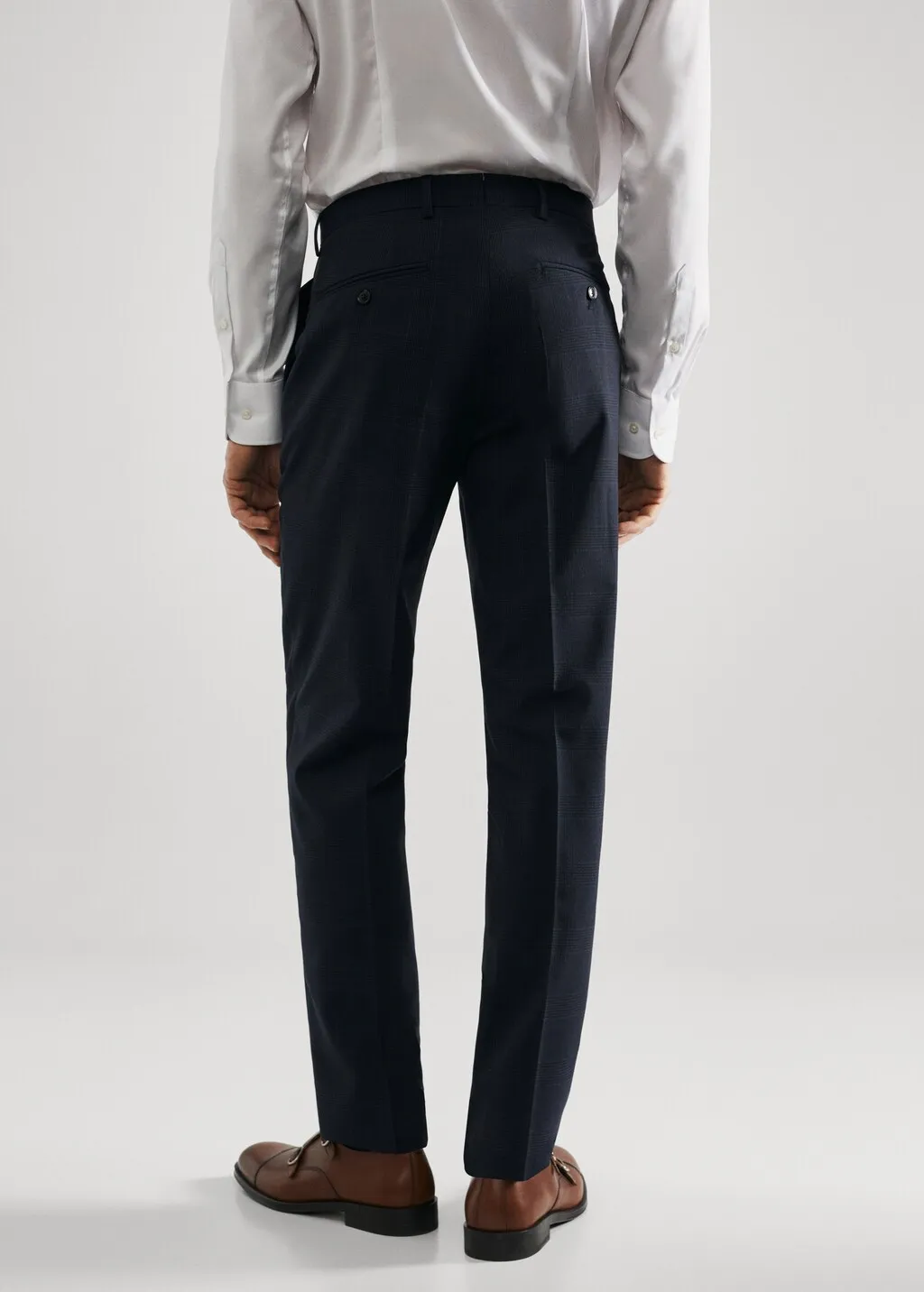 Pantaloni completo slim fit lana vergine