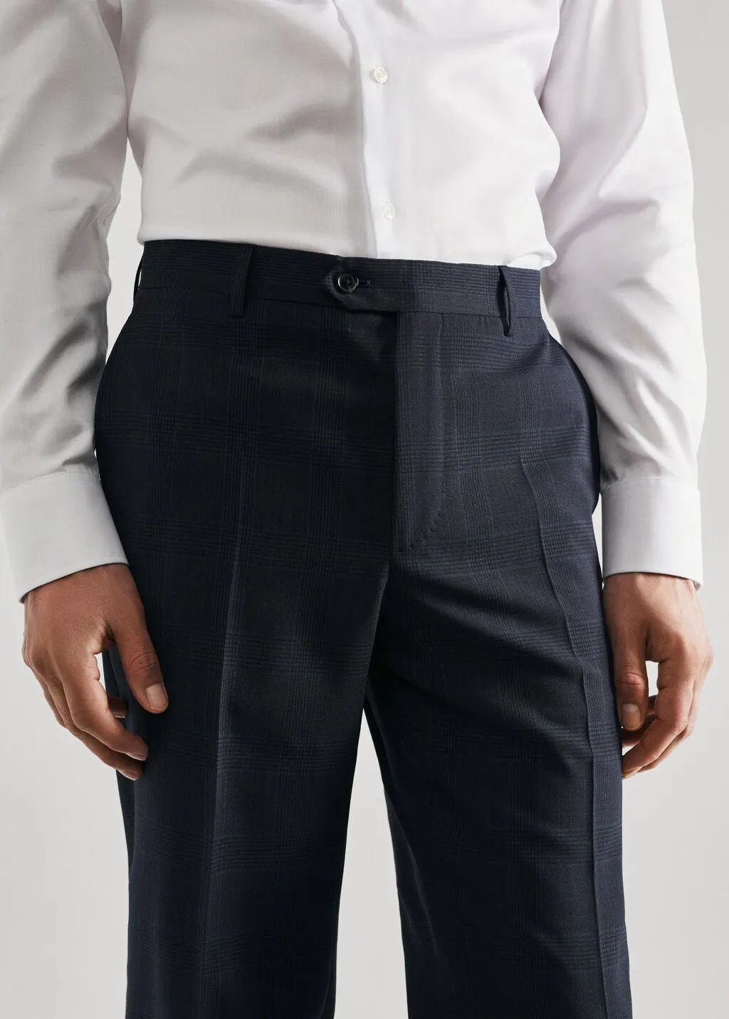 Pantaloni completo slim fit lana vergine
