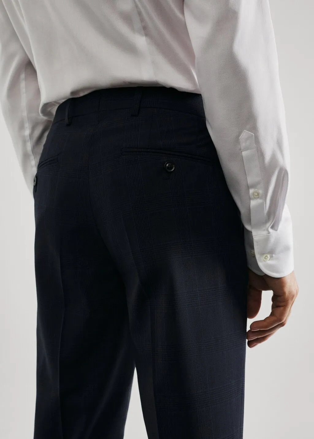 Pantaloni completo slim fit lana vergine