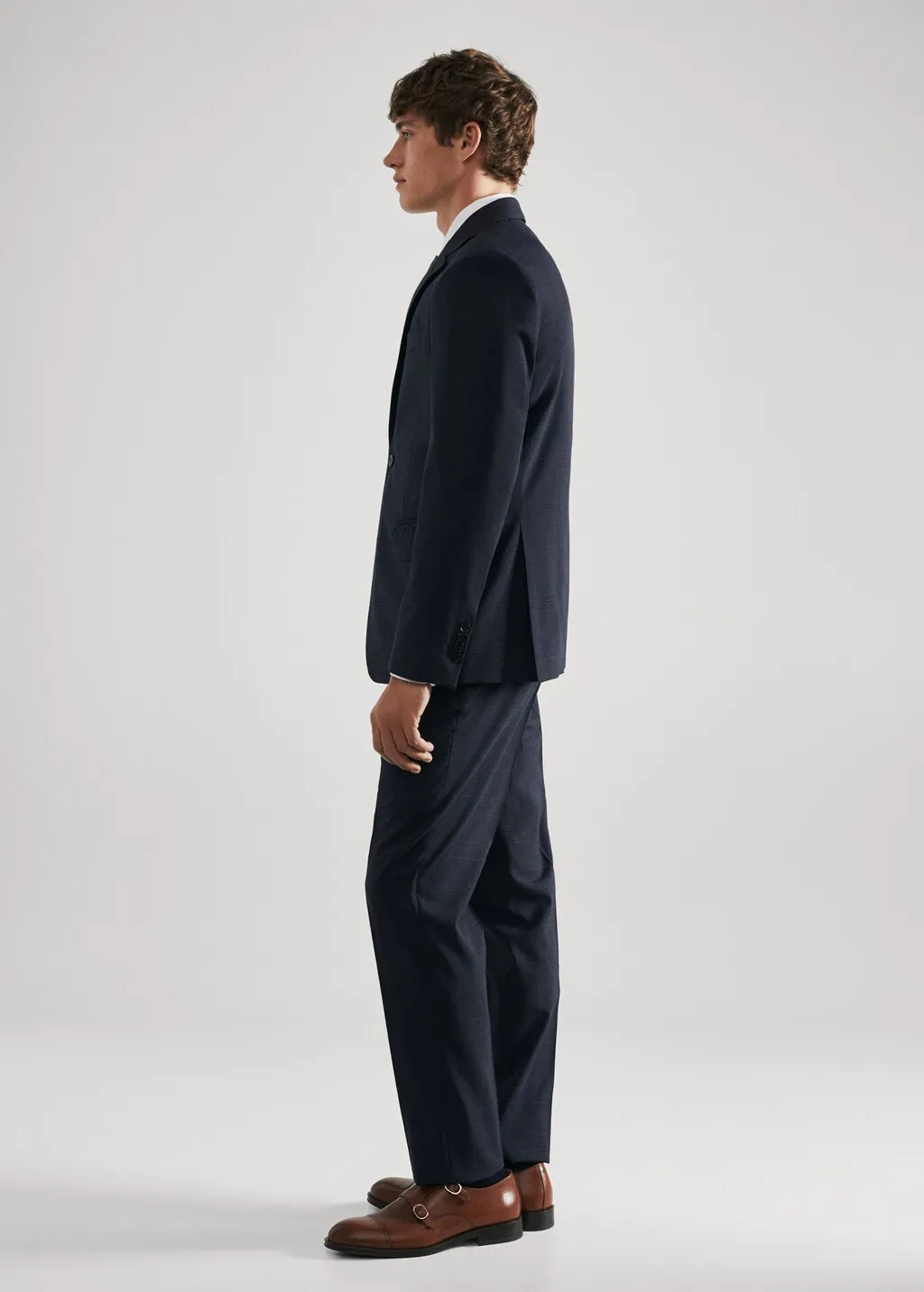 Pantaloni completo slim fit lana vergine