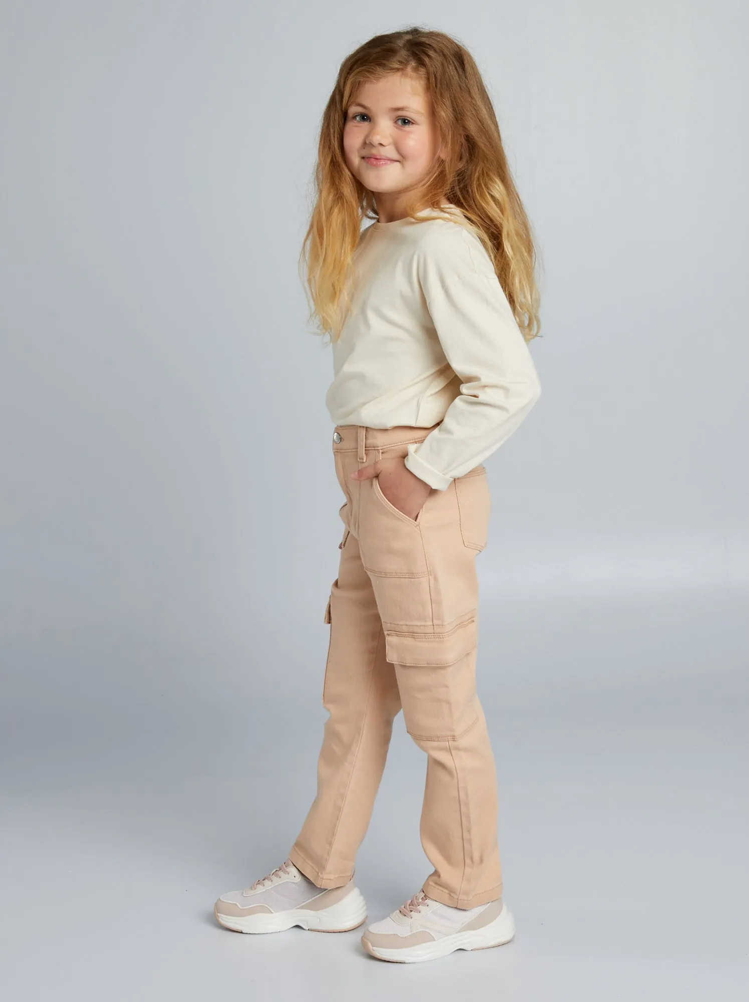 Pantaloni con tasca con patta - modello + confortevole - BEIGE