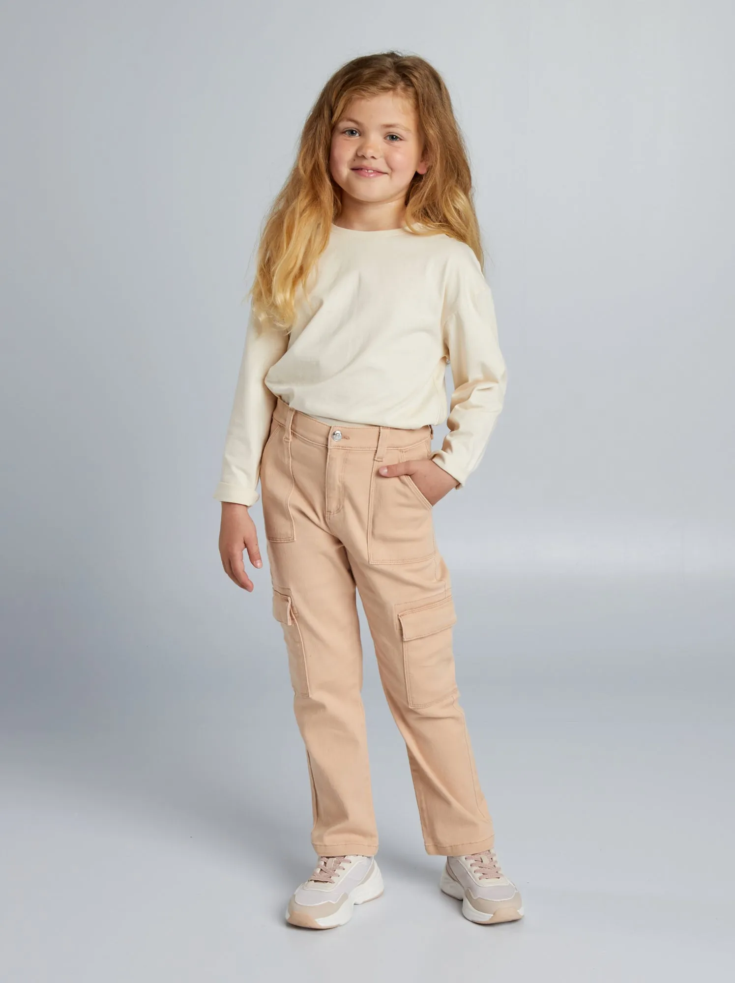 Pantaloni con tasca con patta - modello + confortevole - BEIGE