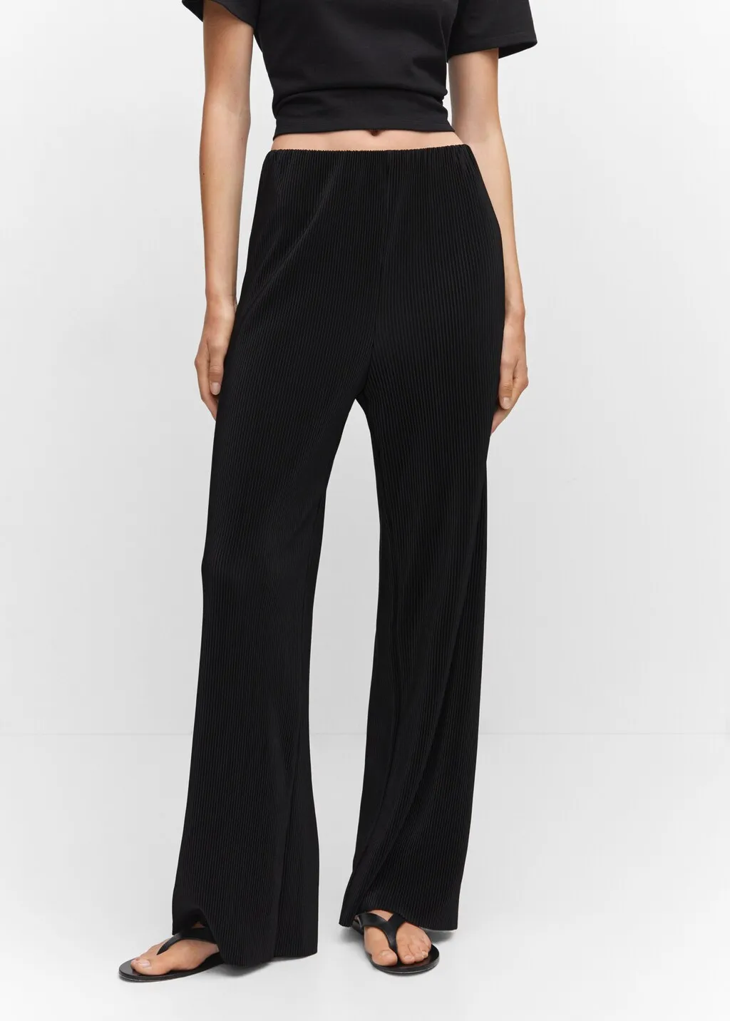 Pantaloni diritti plissettati