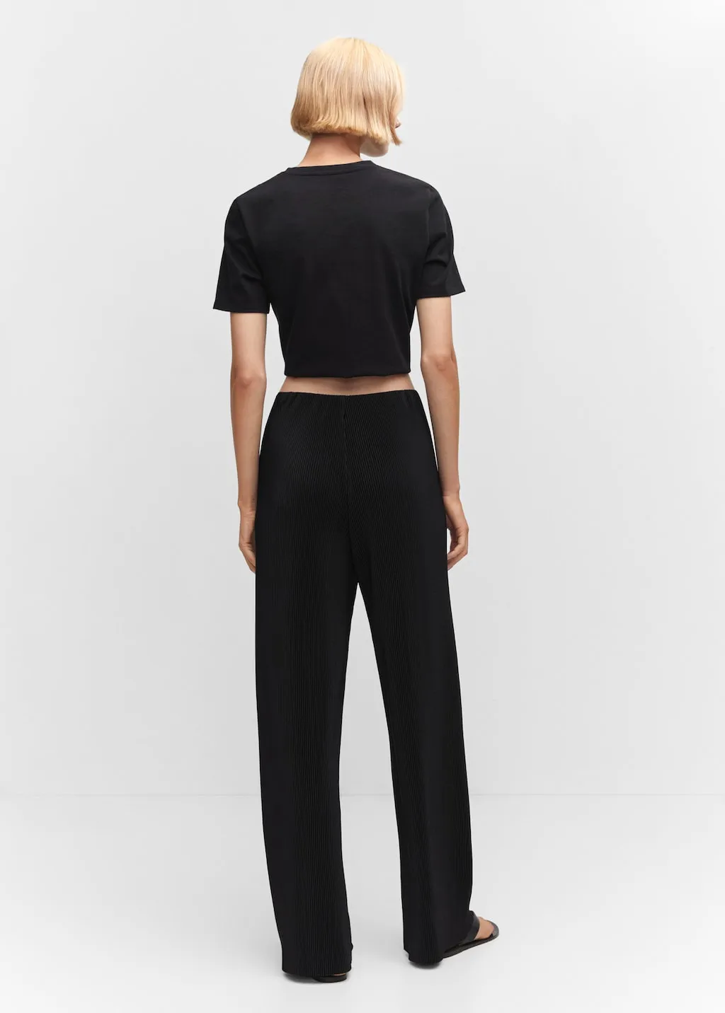 Pantaloni diritti plissettati