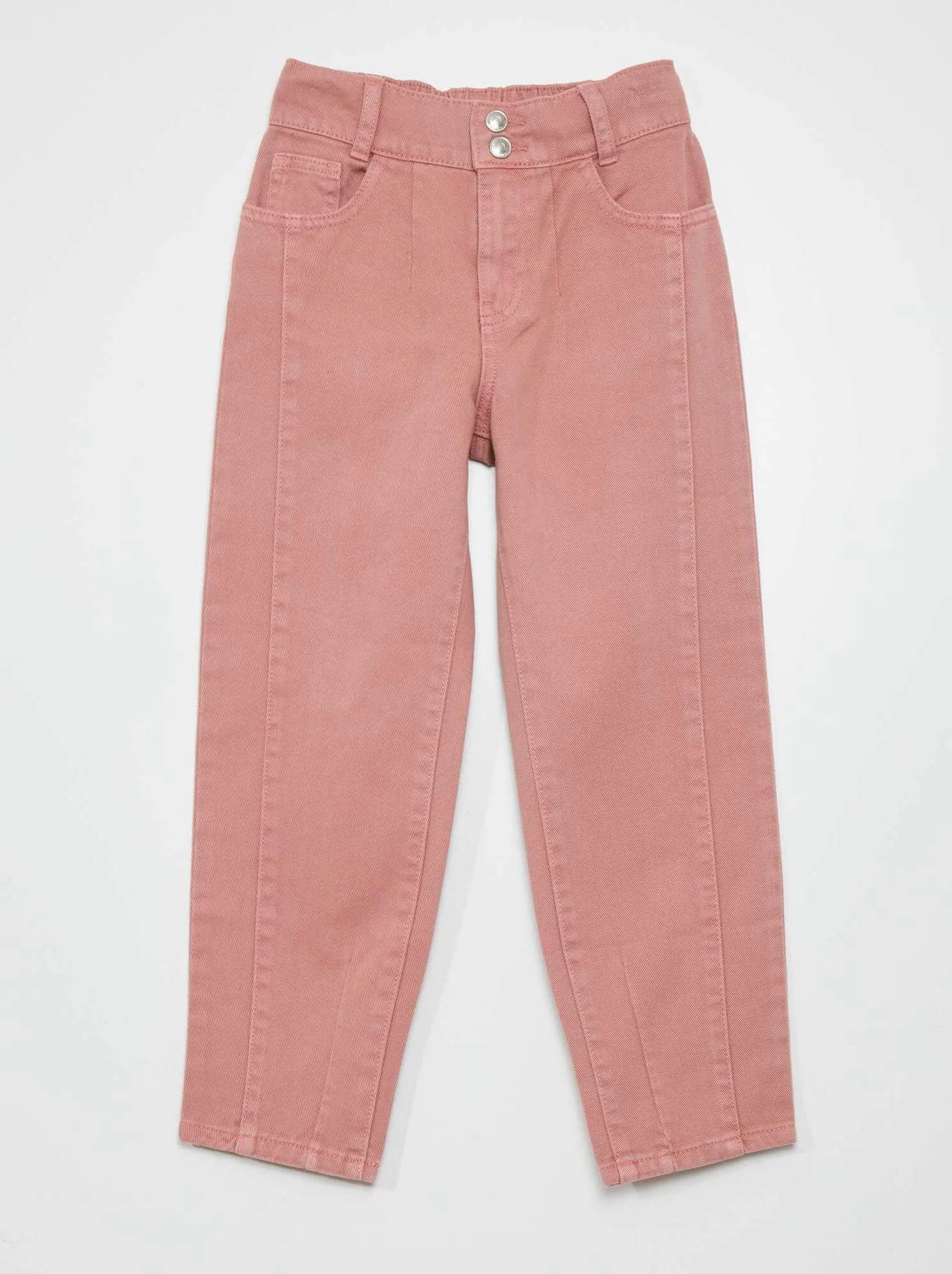 Pantaloni in denim forma a palloncino - ROSA
