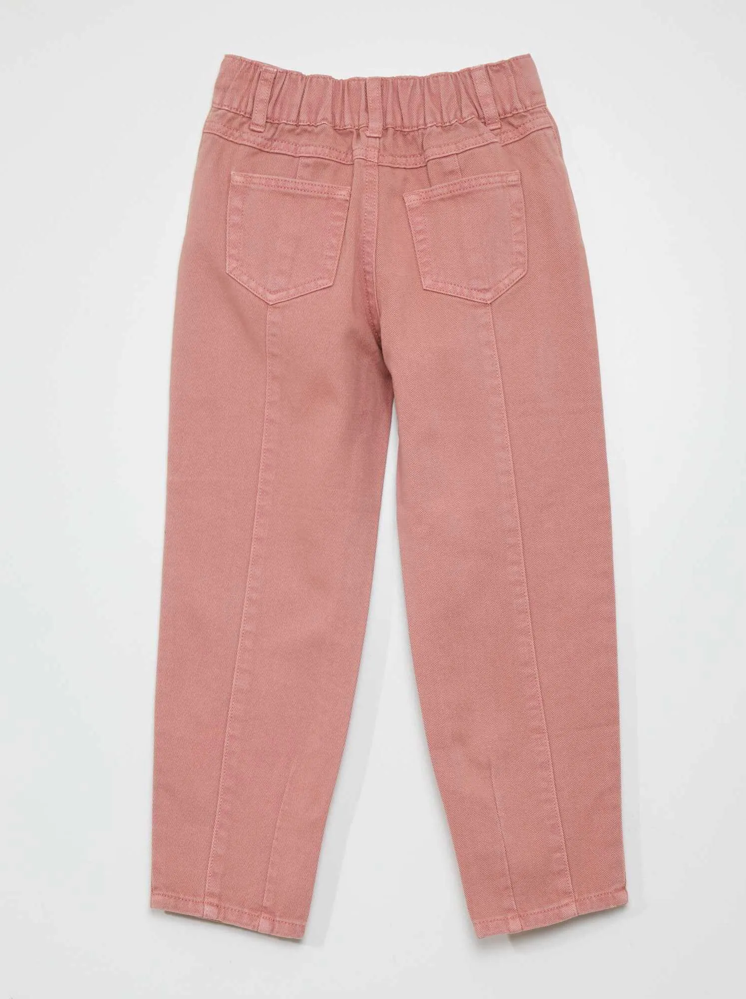 Pantaloni in denim forma a palloncino - ROSA