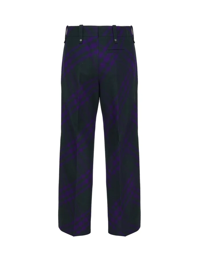 PANTALONI IN LANA CHECK