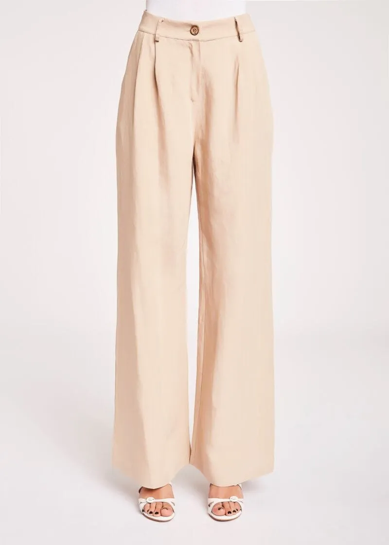Pantaloni palazzo in lino