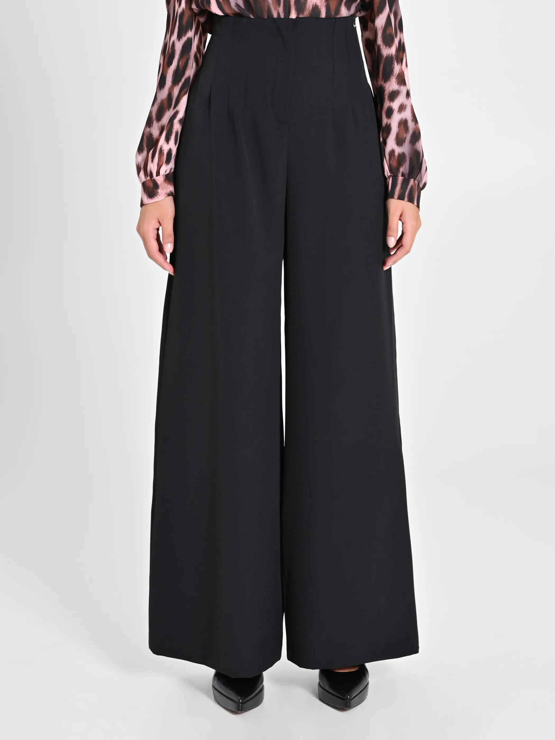     Pantaloni Wide Leg Neri     