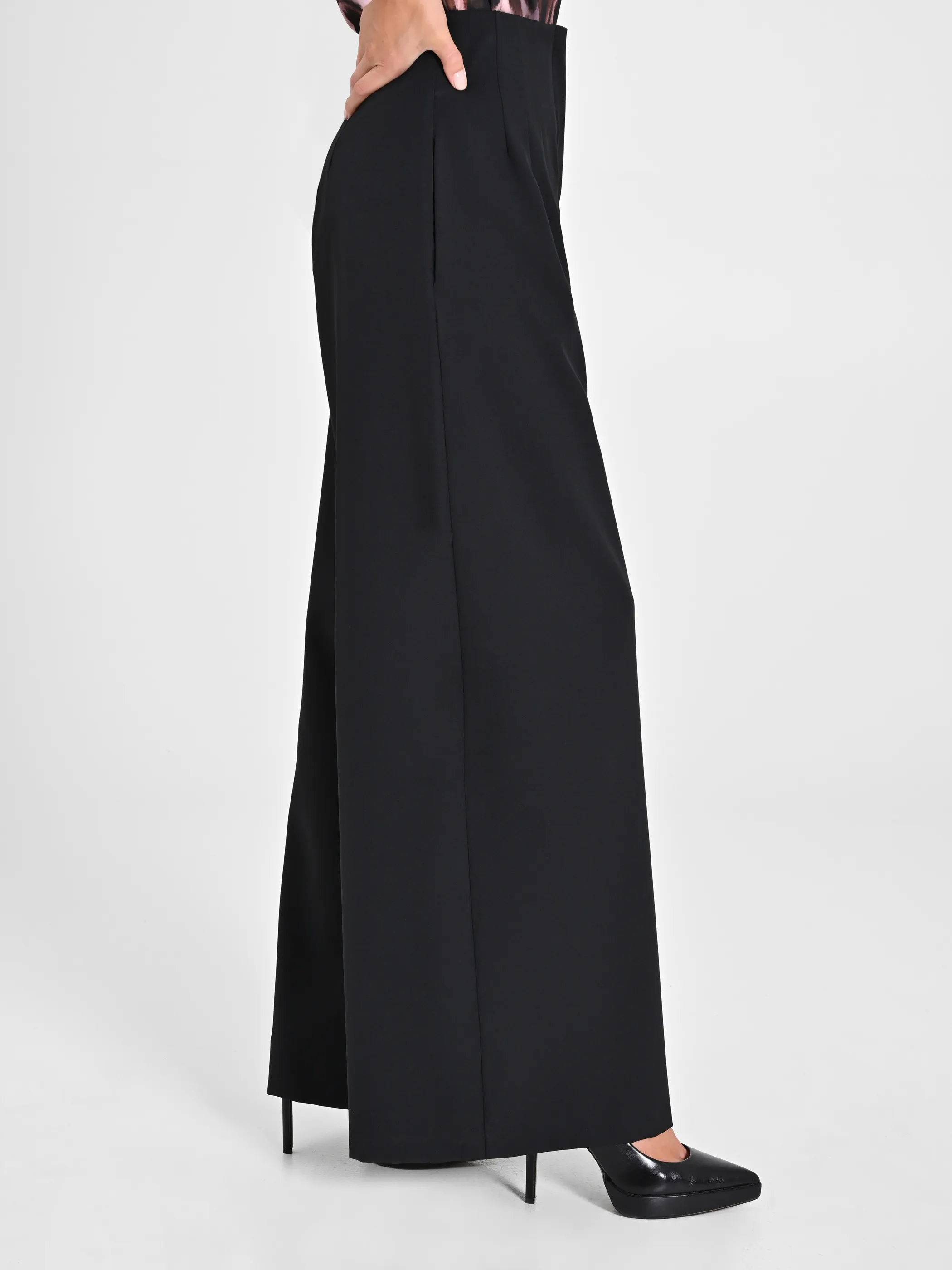      Pantaloni Wide Leg Neri     