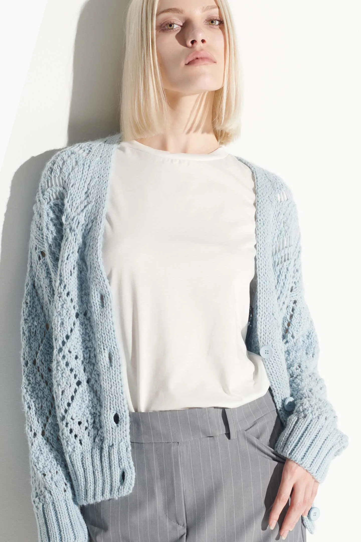 PERFORATED CARDIGAN