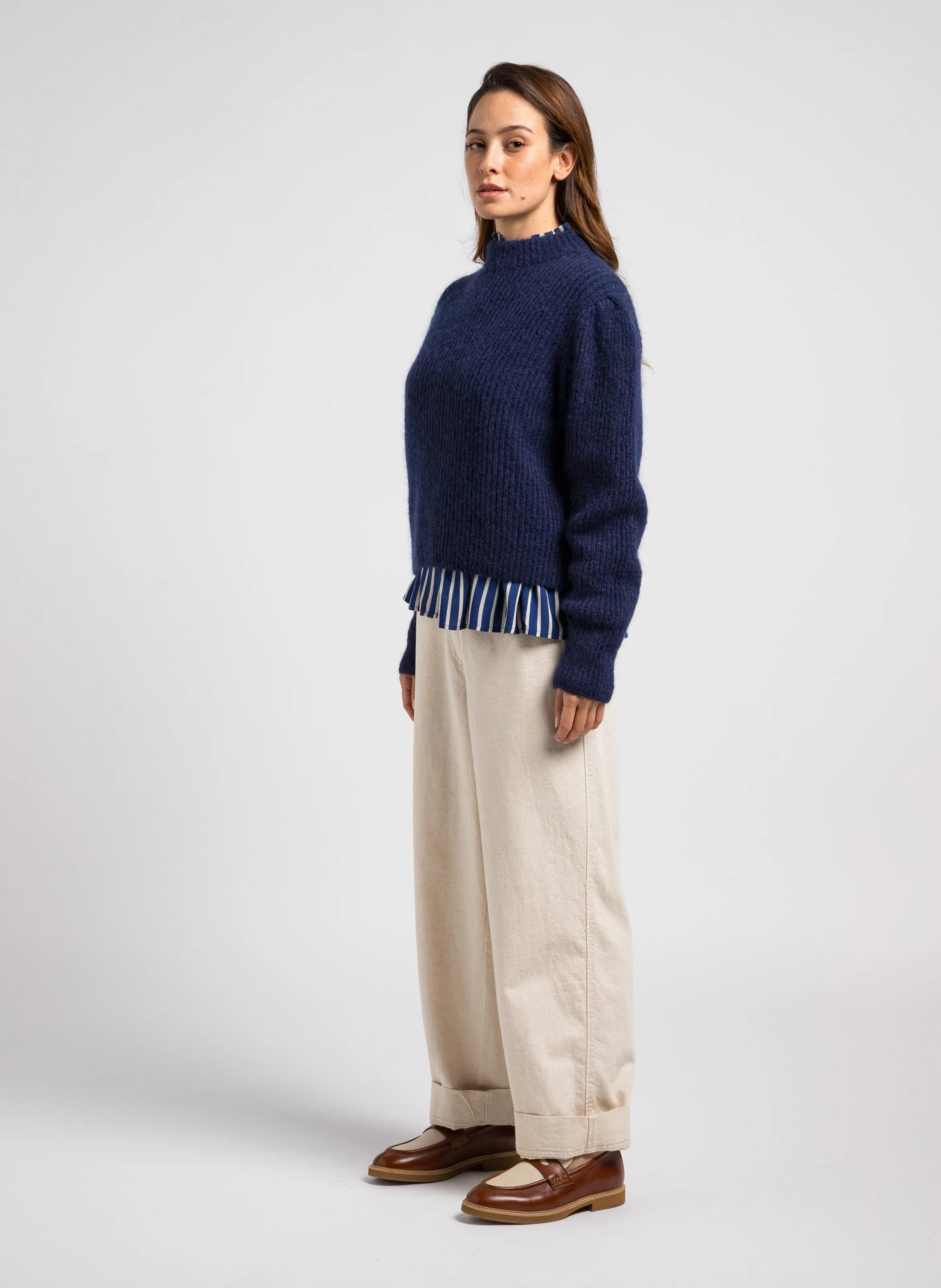  PETITE MENDIGOTE   MIMI - Maglione a collo alto in misto lana | Blu