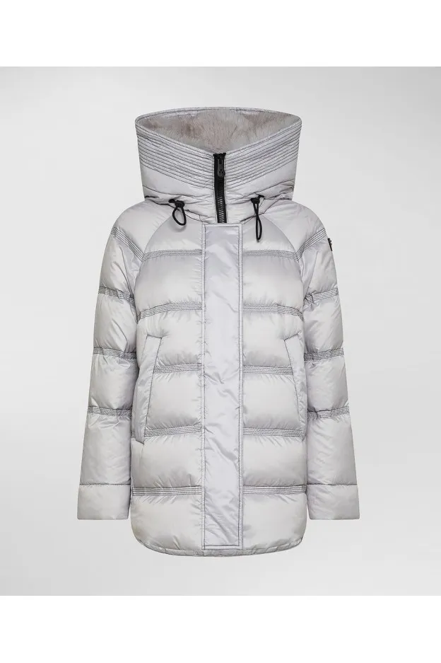   Peuterey     Peuterey Takan MQ 02 Fur Piumino Fashion e Functional Jacket Grigio Gelo    