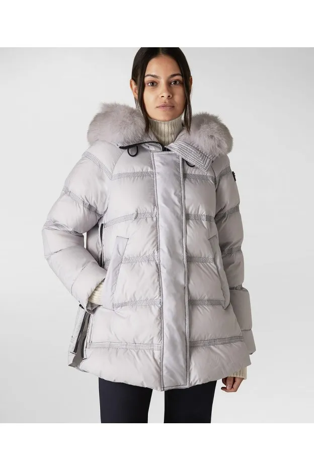   Peuterey     Peuterey Takan MQ 02 Fur Piumino Fashion e Functional Jacket Grigio Gelo    