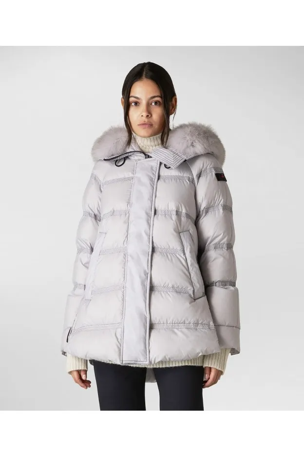   Peuterey     Peuterey Takan MQ 02 Fur Piumino Fashion e Functional Jacket Grigio Gelo    