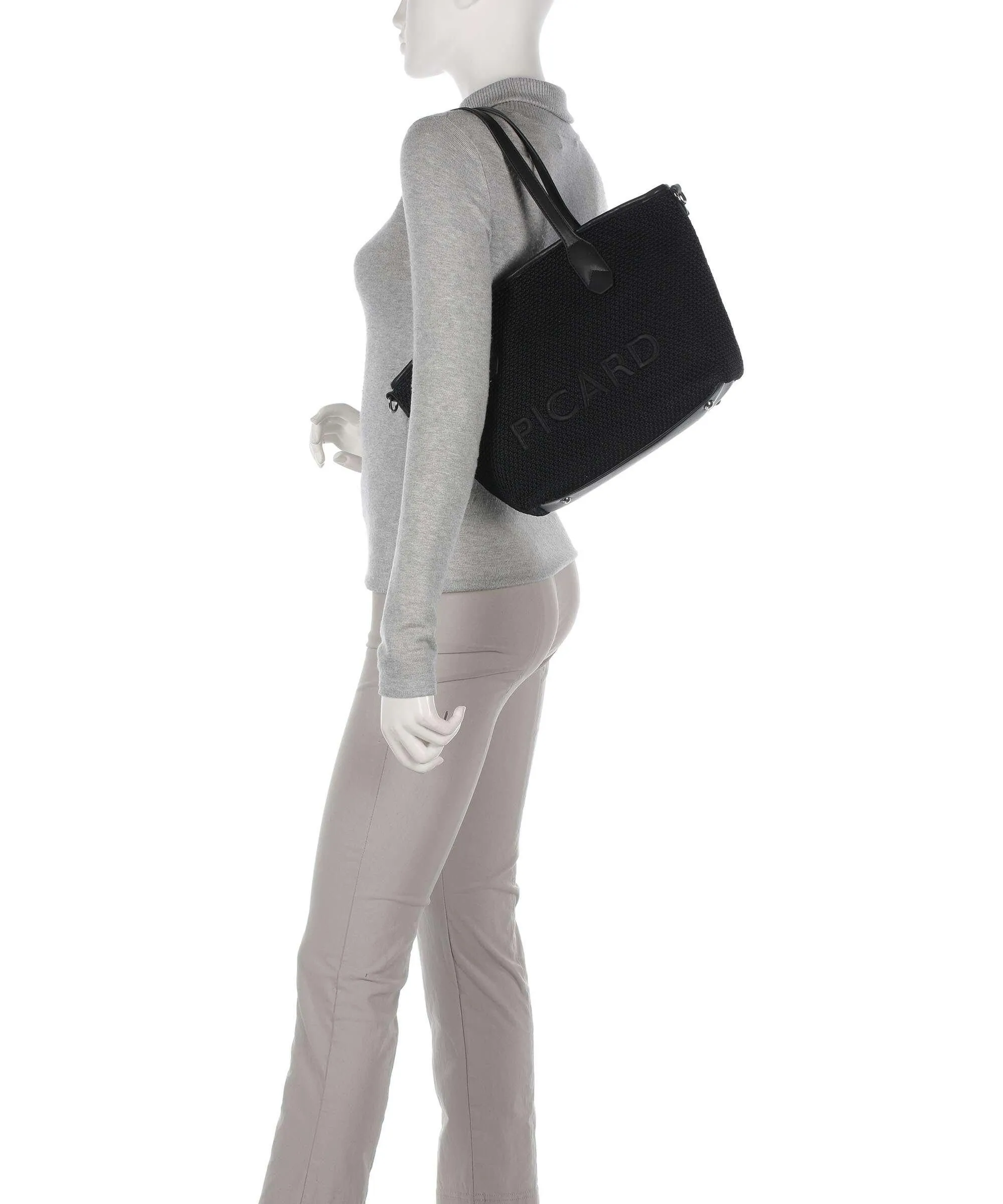  Picard Knitwork Borsa shopper poliestere riciclato nero  