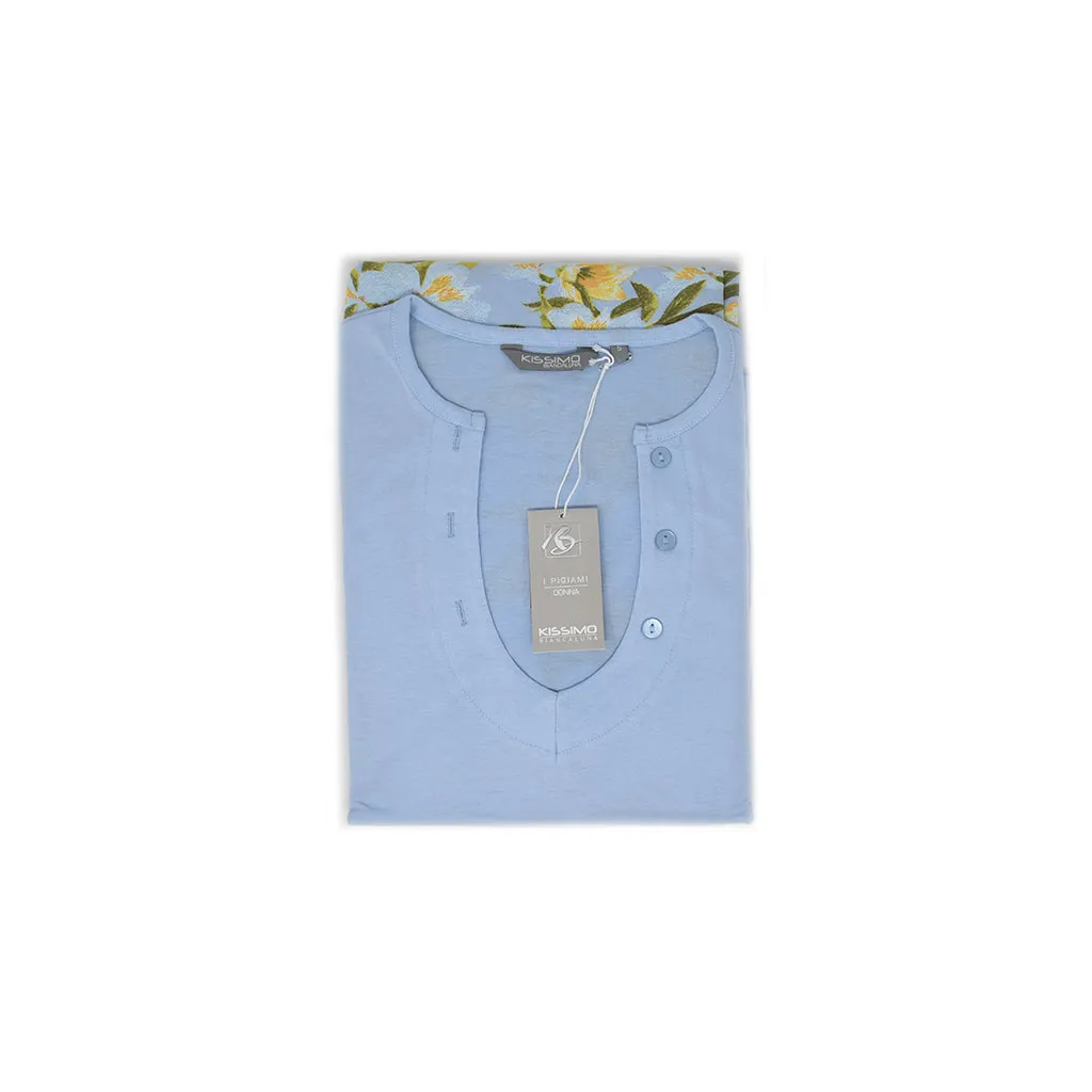 Pigiama Cotone Maniche Corte Pantaloni Lunghi Donna Kissimo 2013