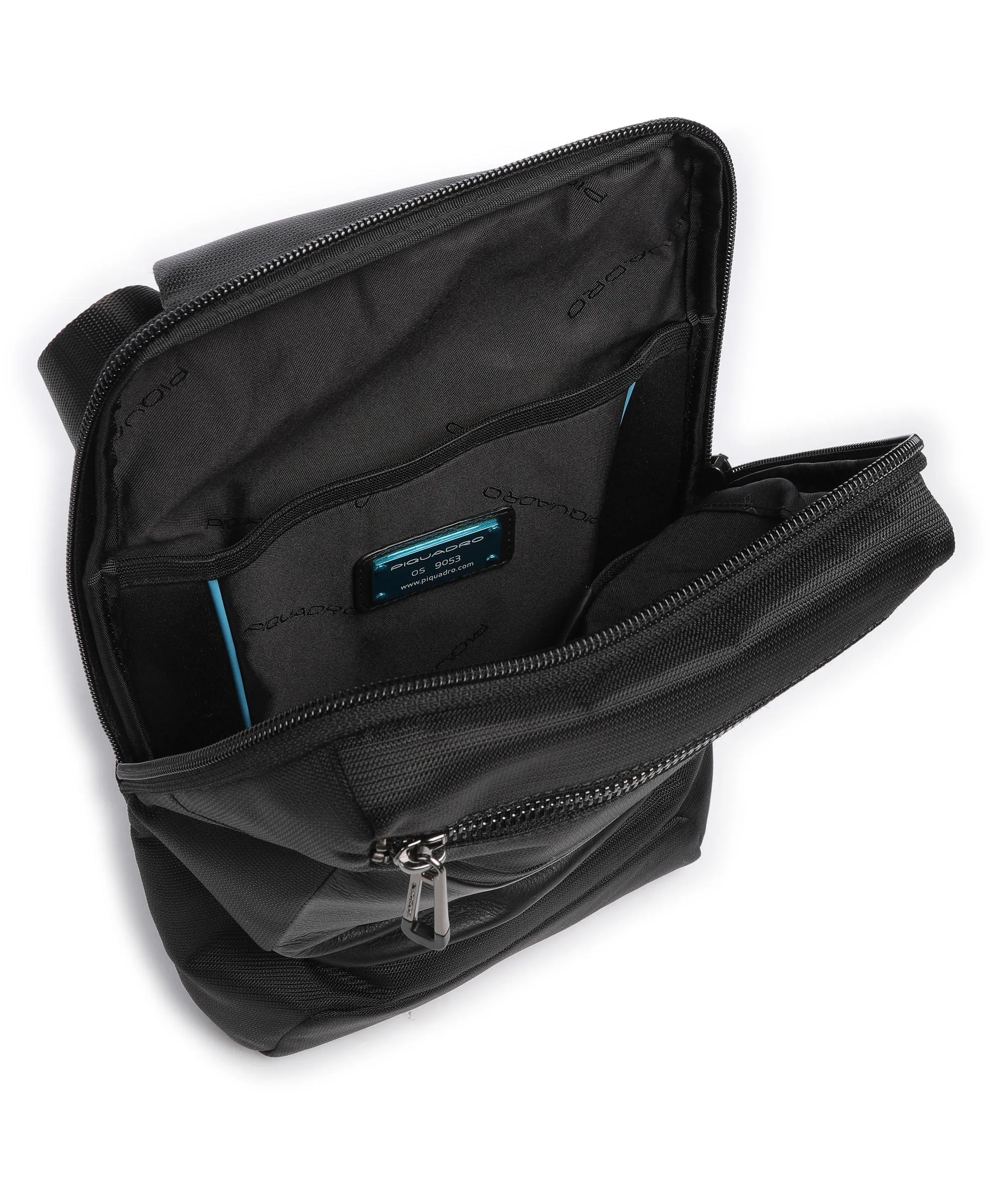  Piquadro Macbeth Borsa sling poliestere riciclato nero  