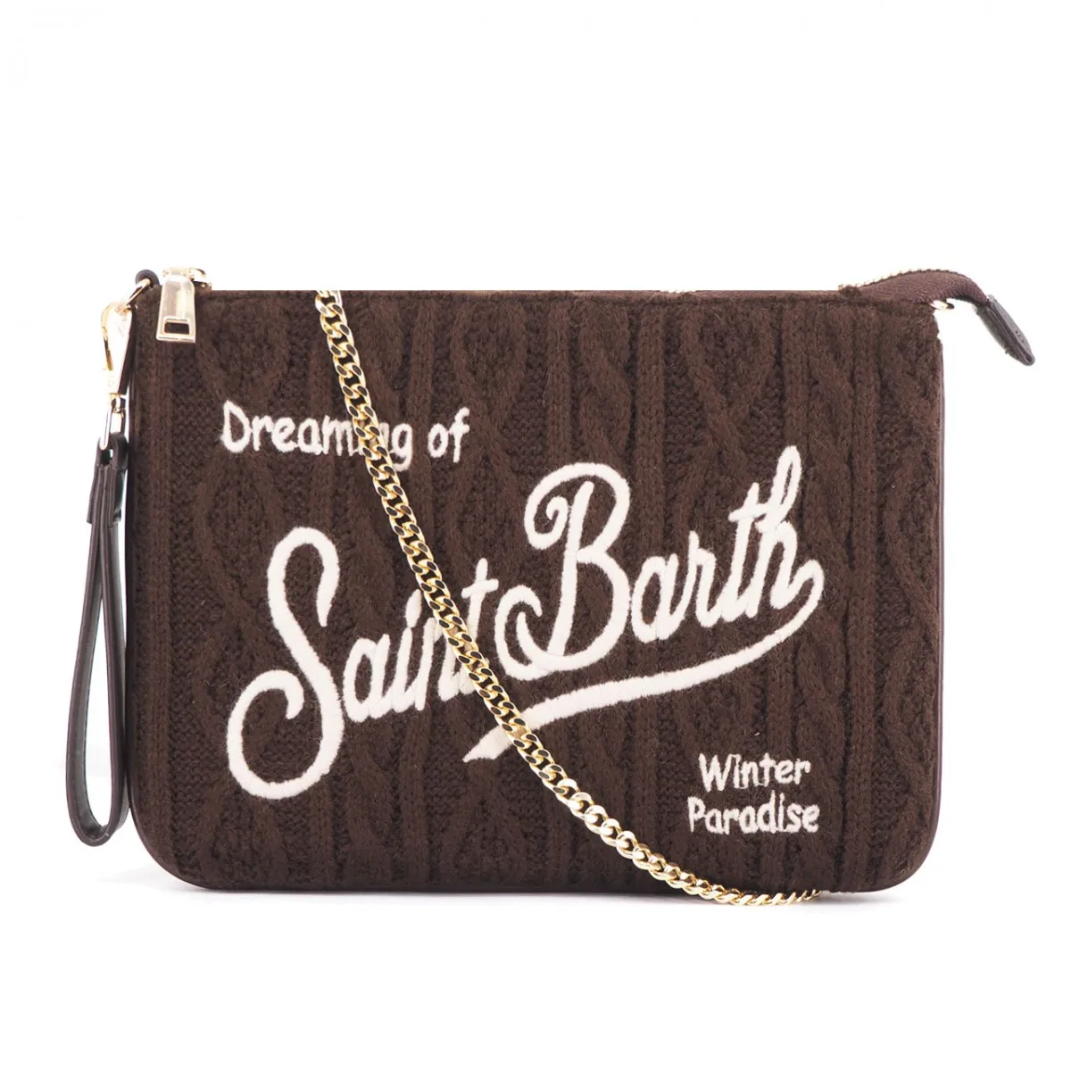 Pochette Parisienne Tricot, Marrone