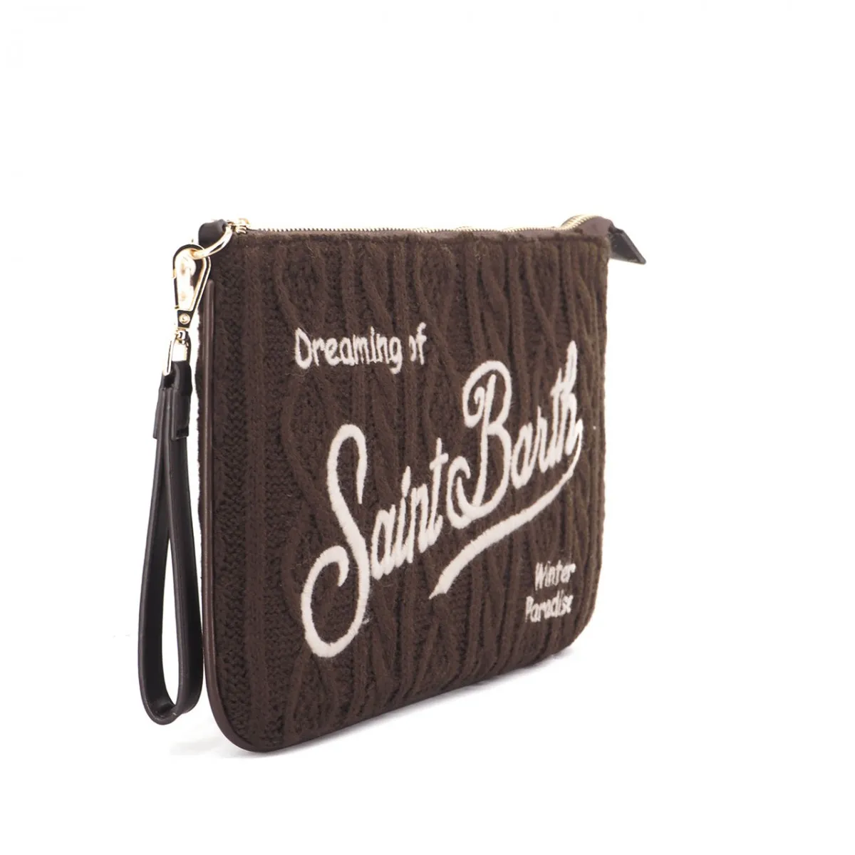 Pochette Parisienne Tricot, Marrone