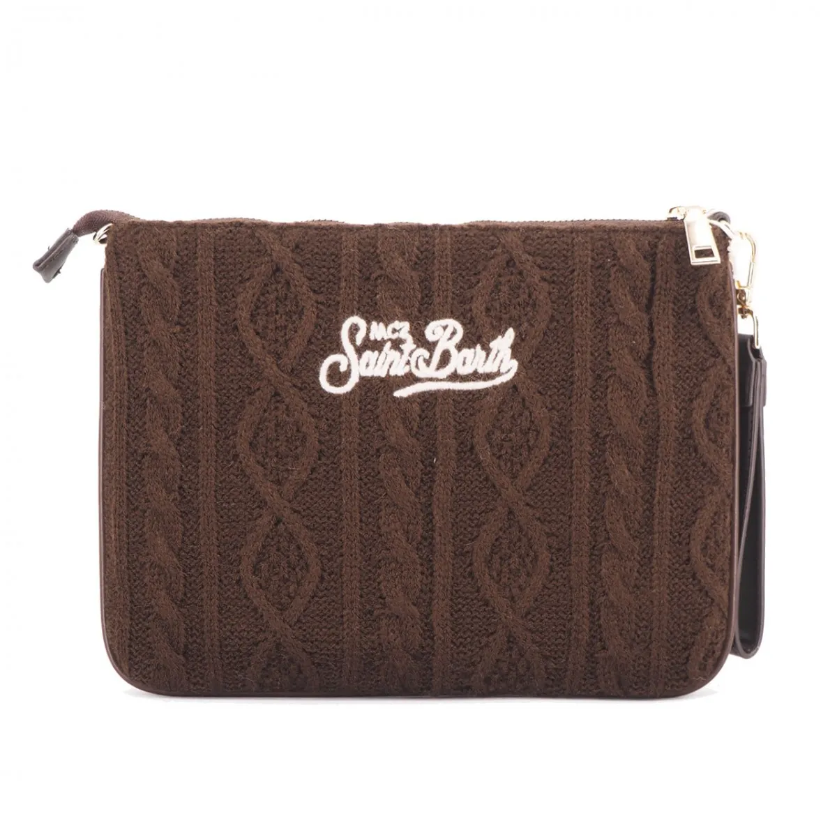 Pochette Parisienne Tricot, Marrone