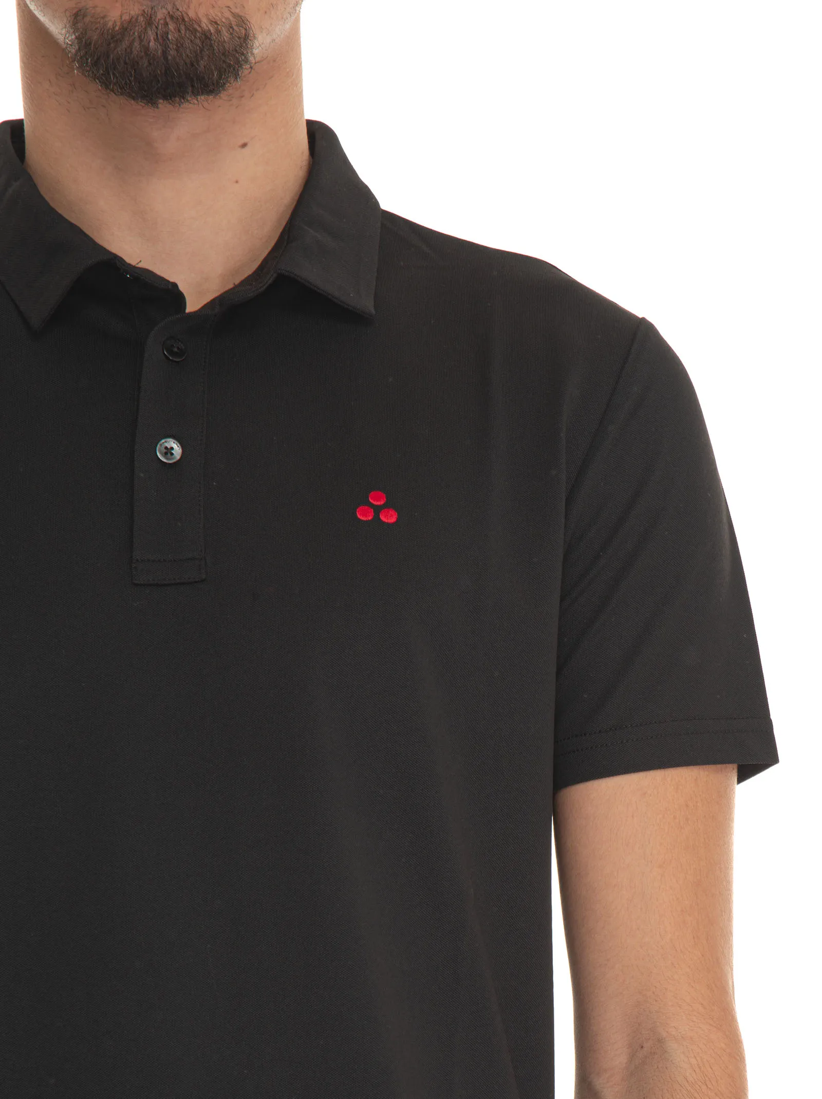 Polo in jersey di cotone MEZZOLA01 Nero Peuterey Uomo